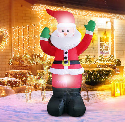 6 FT Christmas Inflatables Santa Claus Christmas Inflatables Built-In LED Lights