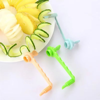 1PC Potato Spiral Cucumber Blue Manual Cutter Carrot Spiralizer Spiral Salad Chopper Kitchen Gadget Home Vegetable Fruit Tool