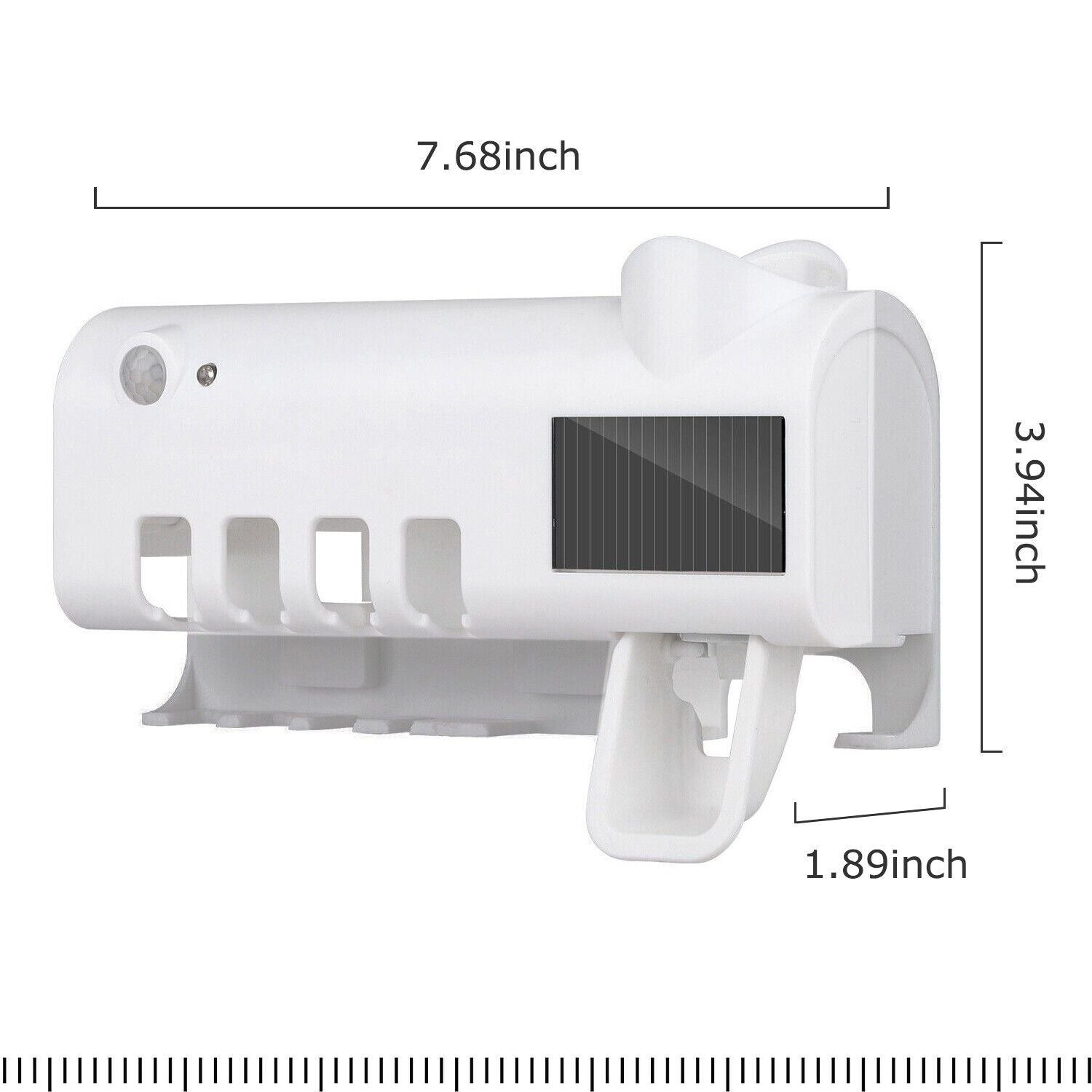 UV Light Sterilizer Toothbrush Holder Cleaner and Automatic Toothpaste Dispenser