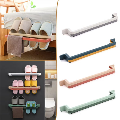 Slippers Rack Self Adhesive Punch-Free Wall-Mounted Bedroom Bathroom Slippers Sneakers Hanging Rack Home Zapatero Sapateira